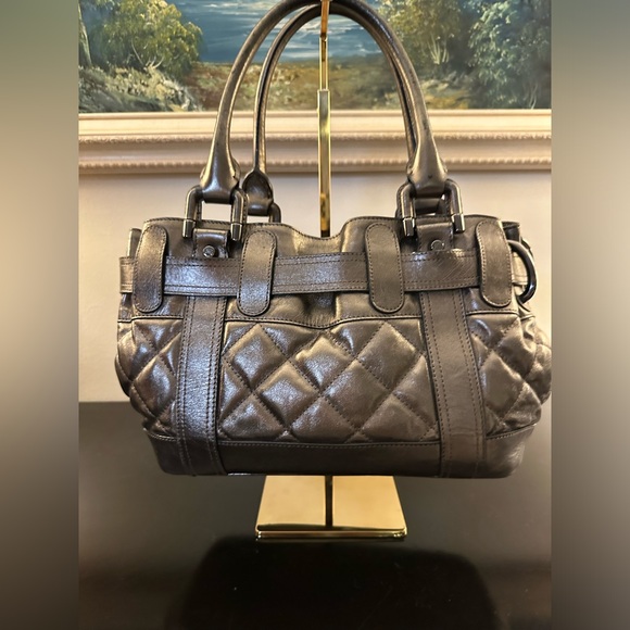 BURBERRY Calfskin Quilted Beaton Gunmetal - Picture 11 of 15